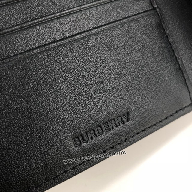 Burberry專門店新款兩折短夾錢包 巴寶莉Vintage格紋環保帆布男士短夾錢包 yxb1315